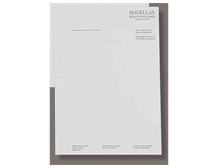 Gestaltetes Briefpapier